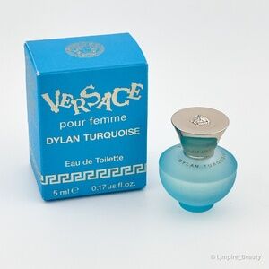 🆕 VERSACE - Pour Femme Dylan Turquoise EDT Deluxe Sample (5 mL) NIB